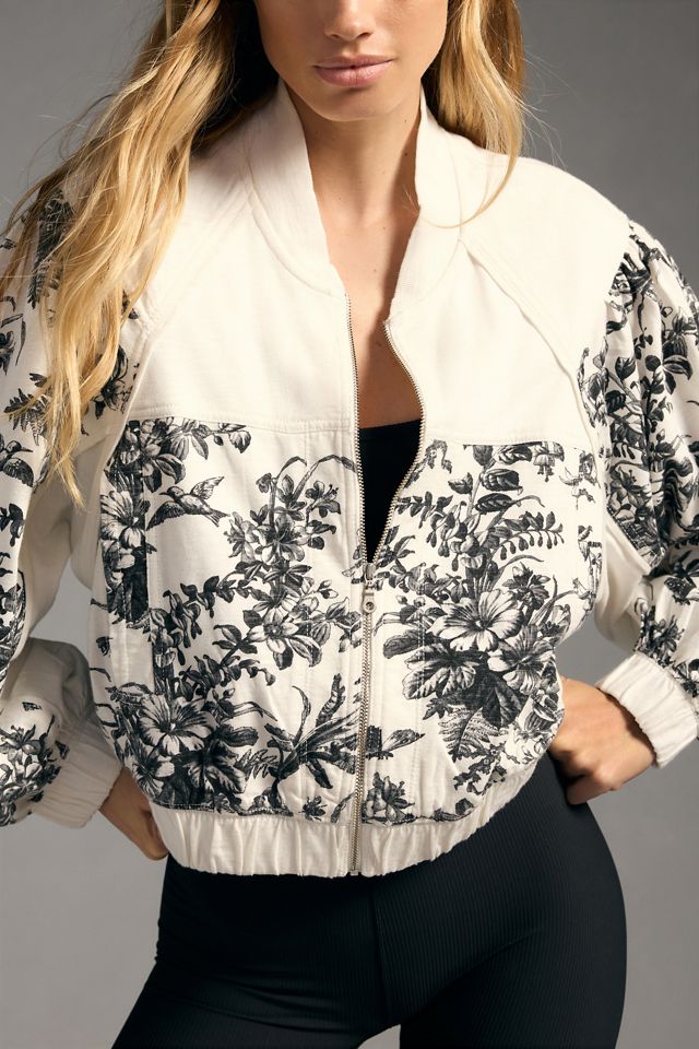 Daily Practice by Anthropologie Valencia Half-Sleeve Bomber Jacket #1