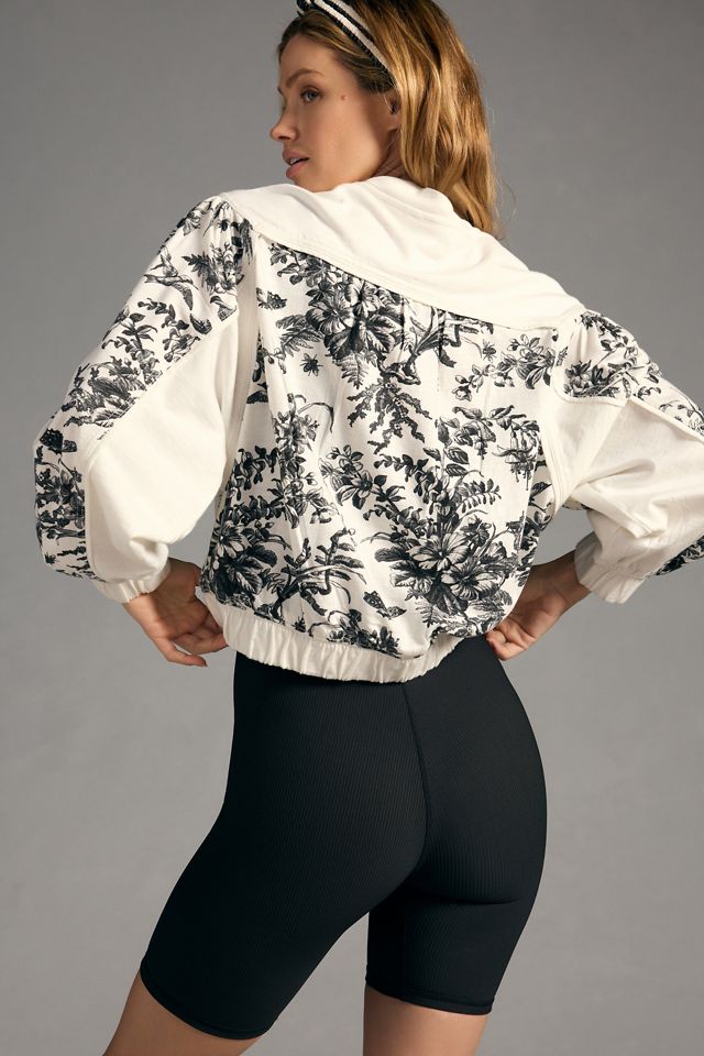 Daily Practice by Anthropologie Valencia Half-Sleeve Bomber Jacket #2