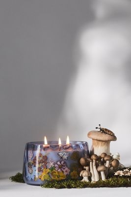 Nathalie Lete Woody Leather & Leaves Glass Candle