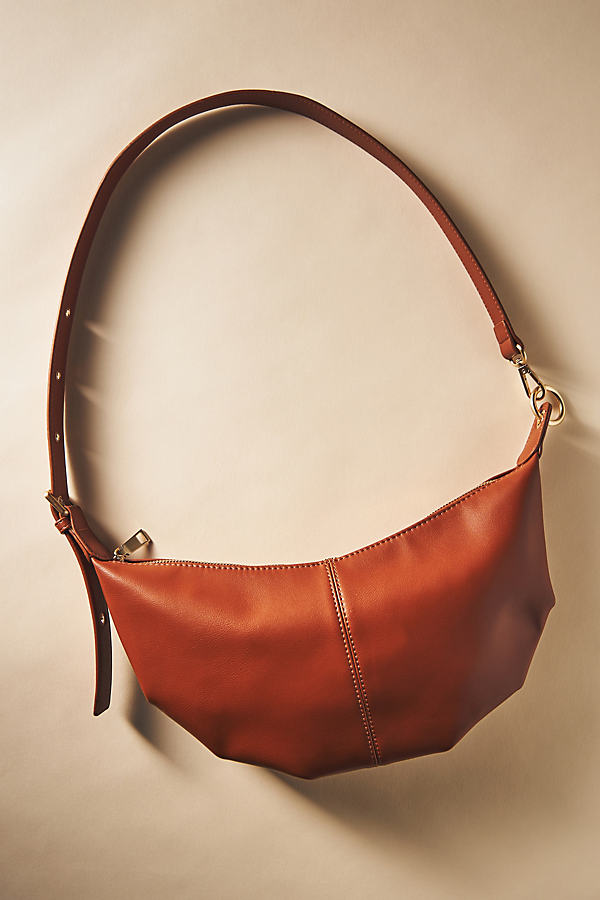 By Anthropologie Faux Leather Sling Bag In Brown