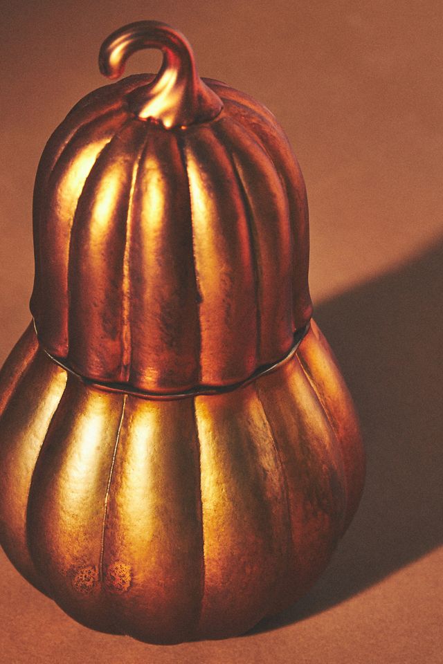 Small Glass Gourd Gourmand Pumpkin & Sweet Vanilla Candle #2