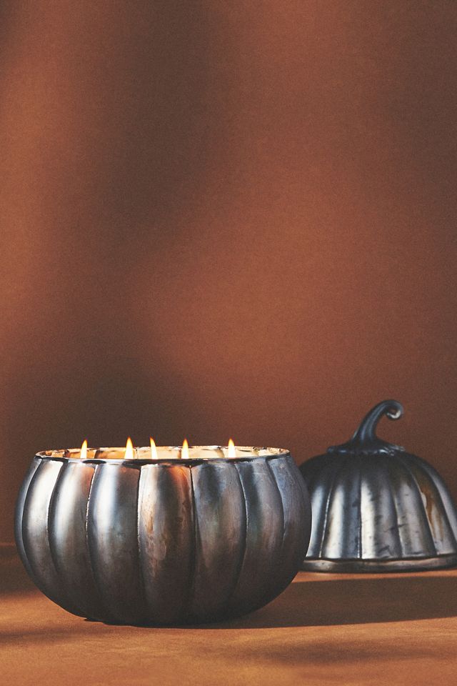 Large Glass Gourd Gourmand Pumpkin & Sweet Vanilla Candle #2