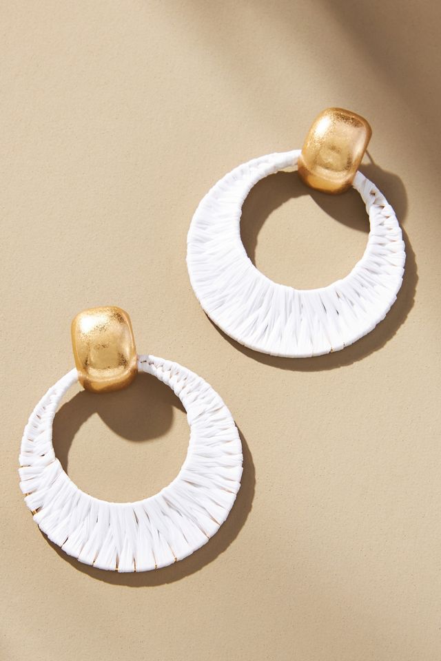 Raffia Hoop Earrings #1