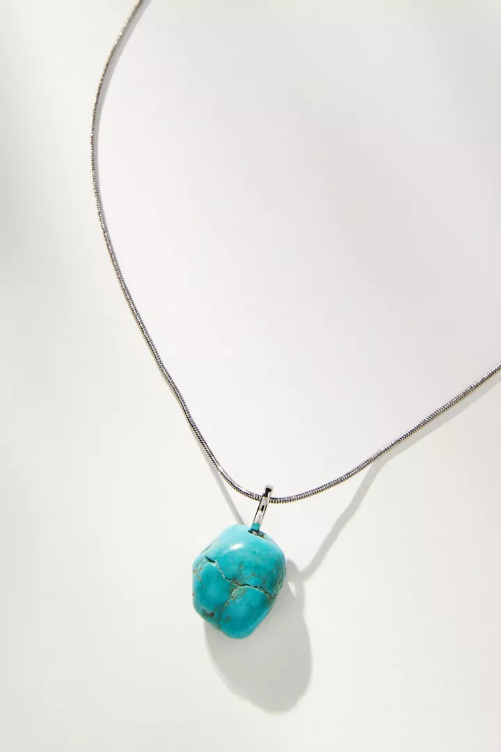 Anthropologie Turquoise Stone Necklace