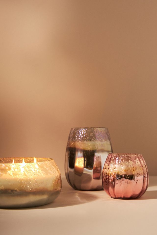 Lilah Tall Woody Leather & Leaves Luster Glass Candle #2