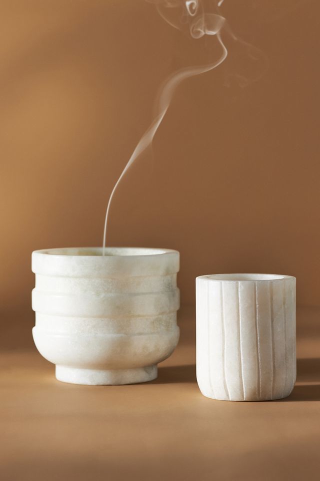 Vita Woody Birchwood & Cashmere Cut Marble Candle #1