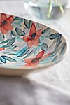 Peachy Floral Oval Serving Bowl #1