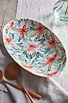 Peachy Floral Oval Serving Bowl