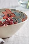 Peachy Floral Round Serving Bowl #1