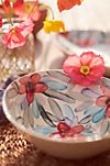 Peachy Floral Round Serving Bowl #3