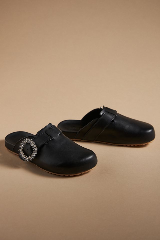 Mystique Jeweled Leather Mules #1