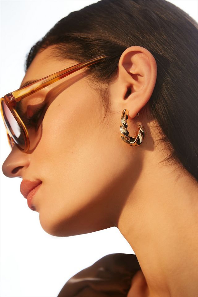 Twisted Ribbon Hoop Earrings #4