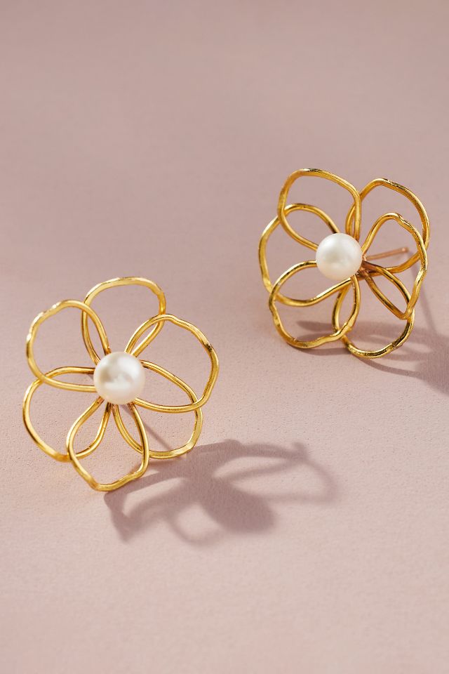 By Anthropologie Pearl Flower Earrings | Anthropologie