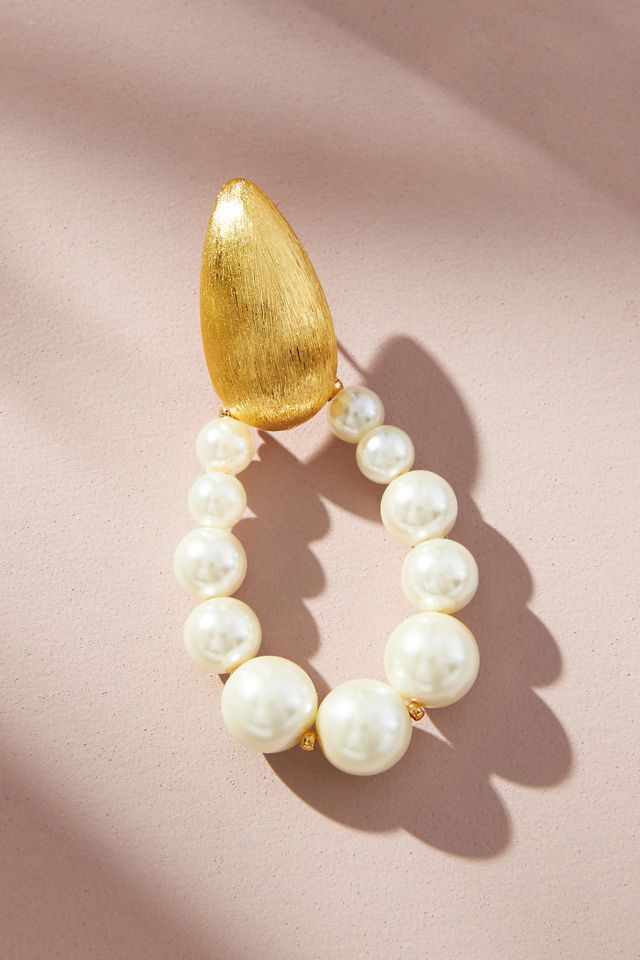 Looped Pearl Drop Earrings #1