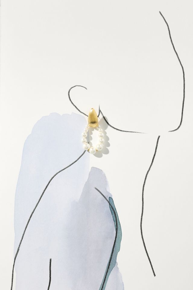 Looped Pearl Drop Earrings #2