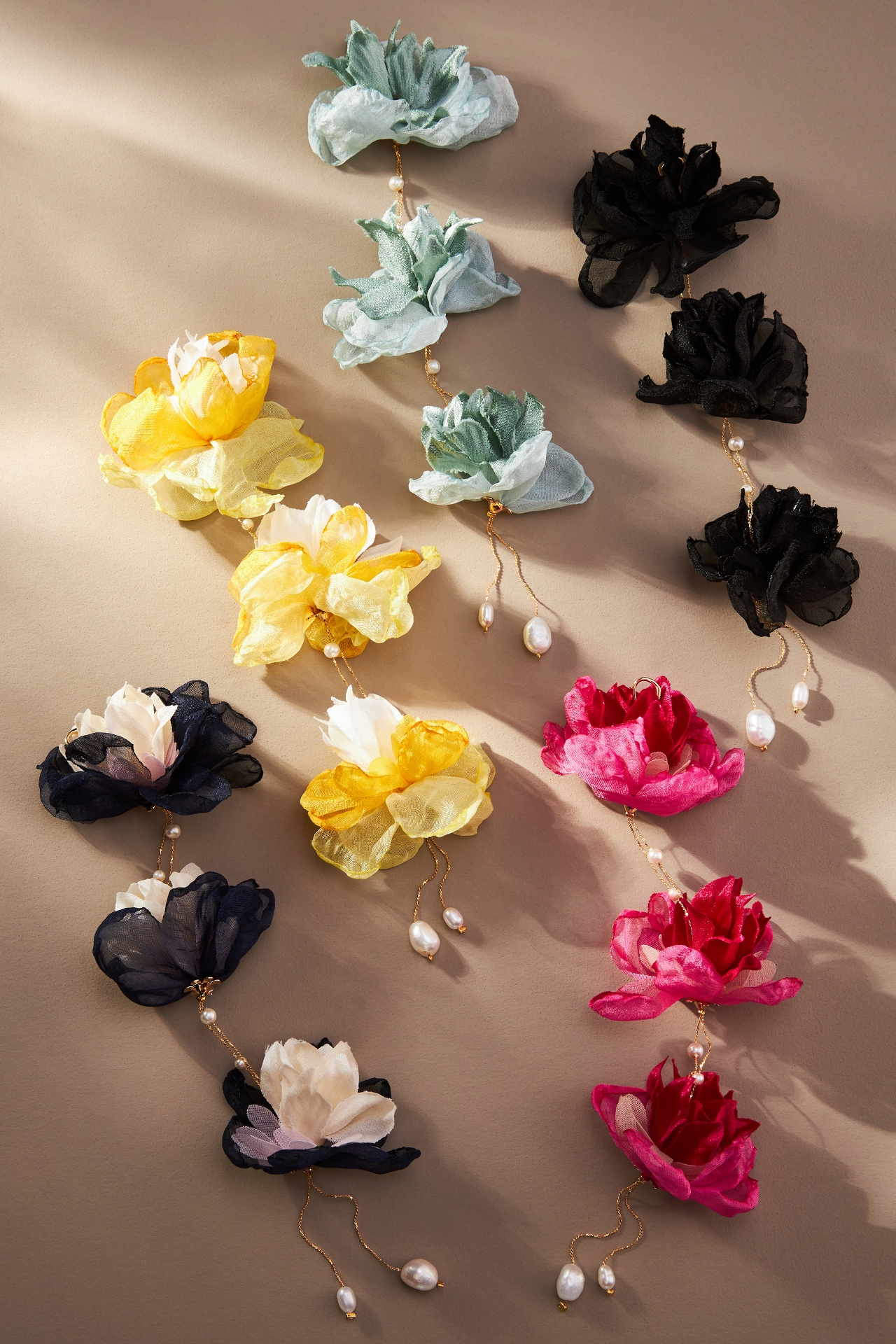 Triple Flower Earrings