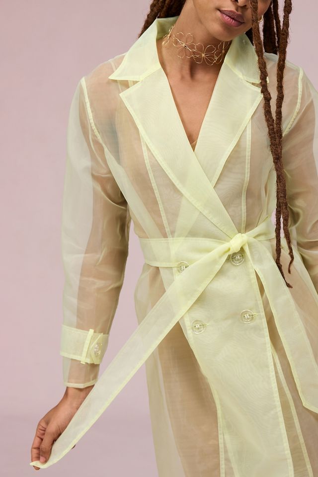 By Anthropologie Sheer Trench Coat #3