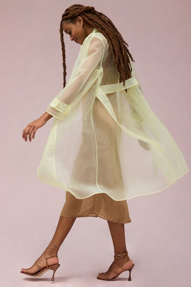 By Anthropologie Sheer Trench Coat #4