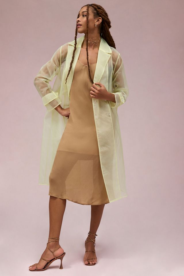 By Anthropologie Sheer Trench Coat #1