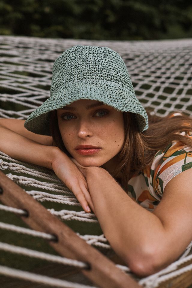 Packable straw hot sale bucket hat