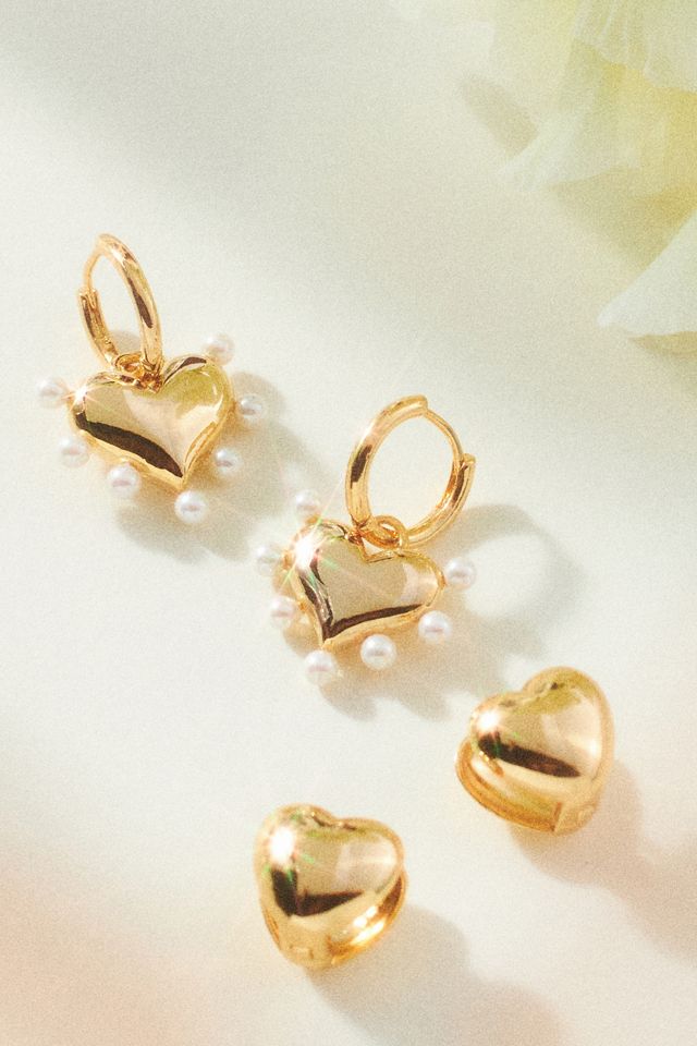 Puffed Heart Earrings #2