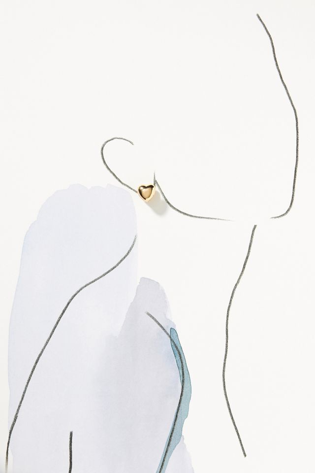 Puffed Heart Earrings #3