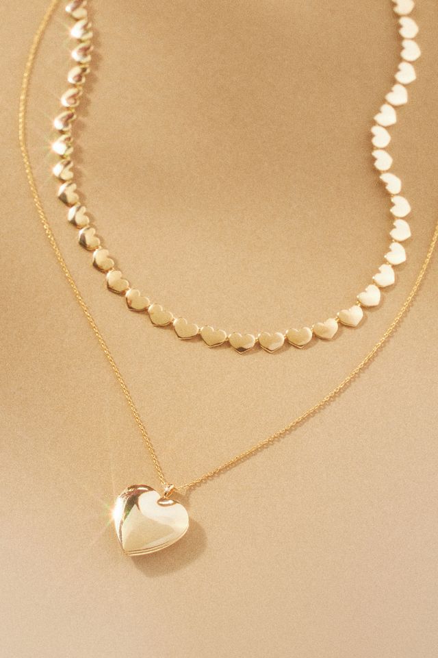 Set of Two Layer Heart Necklaces #2