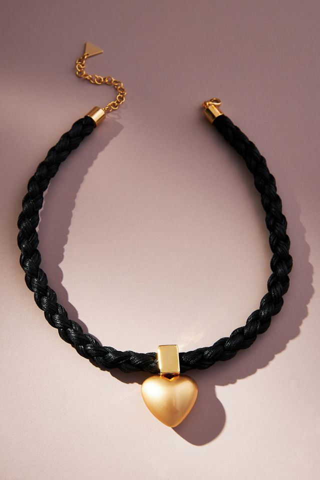 Rope Chain Heart Pendant Necklace #1