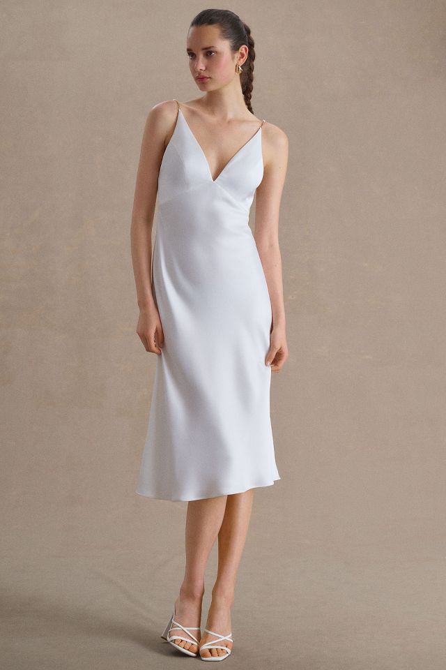 White v hotsell neck slip dress