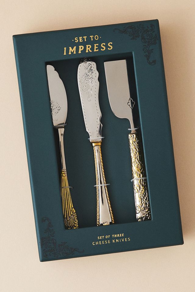 Anthropologie Colloquial Kitchen Knives, Set of 3- NIB Set of 3