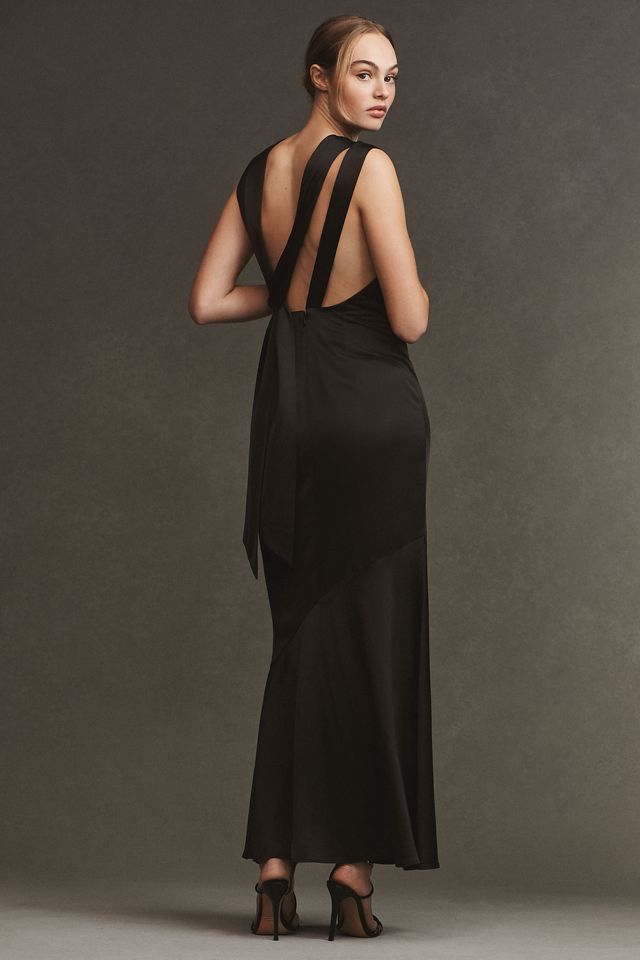 Significant Other Lana Cowl-Neck Tie-Back Satin Maxi Dress #2
