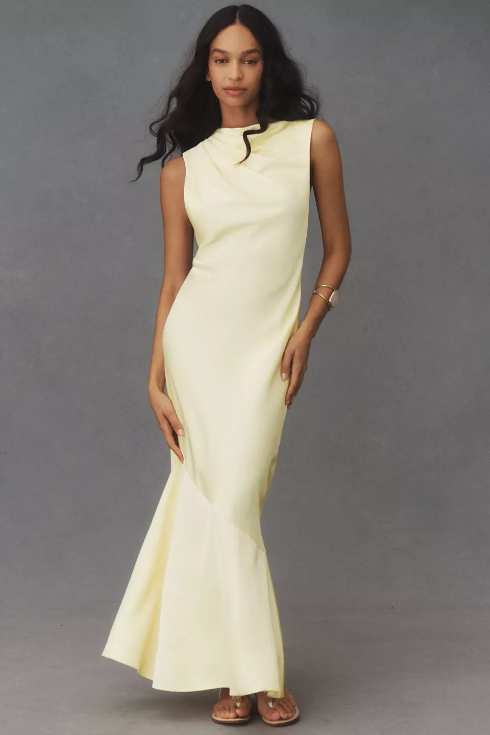 By Anthropologie | L'IDÉE Mystique Pleated Shimmer Maxi Dress