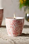 Ceramic Citronella + Thyme Candle, Coral Floral #4