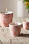 Ceramic Citronella + Thyme Candle, Coral Floral #2