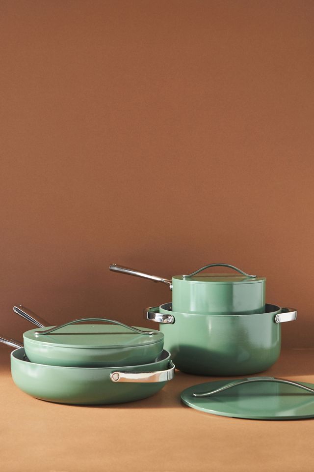 Caraway Ceramic Non-Stick Cookware & Storage Set - Sage