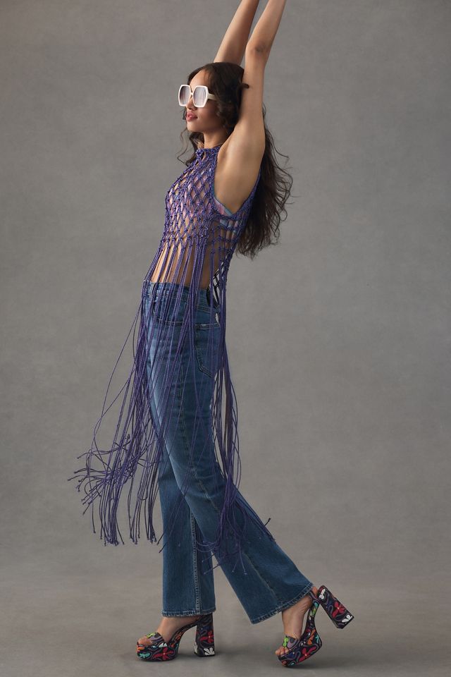 Crochet Fringe Vest | Anthropologie