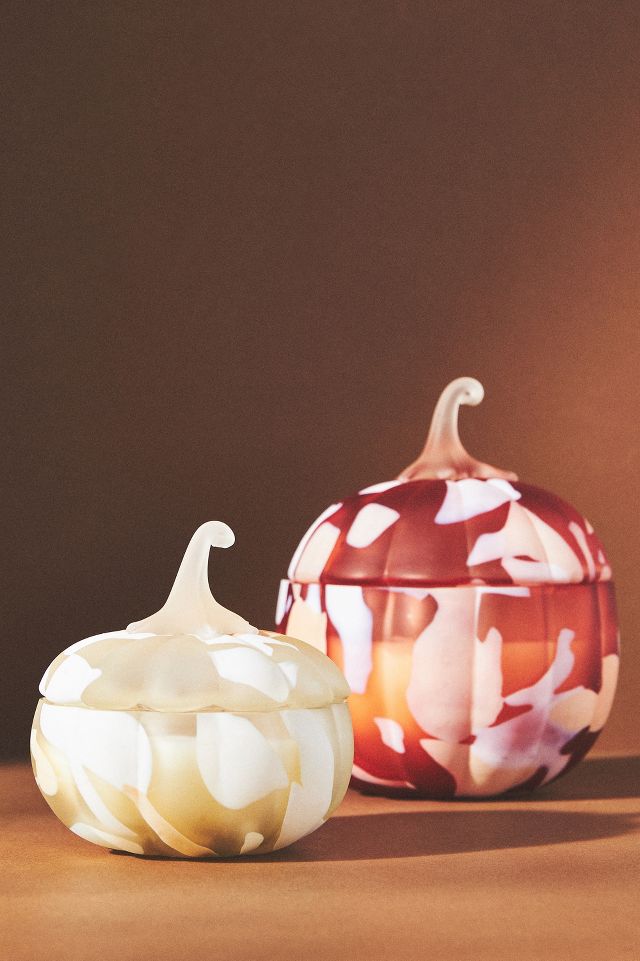 Cheena Harvest Gourmand Pumpkin & Sweet Vanilla Glass Pumpkin Candle #2