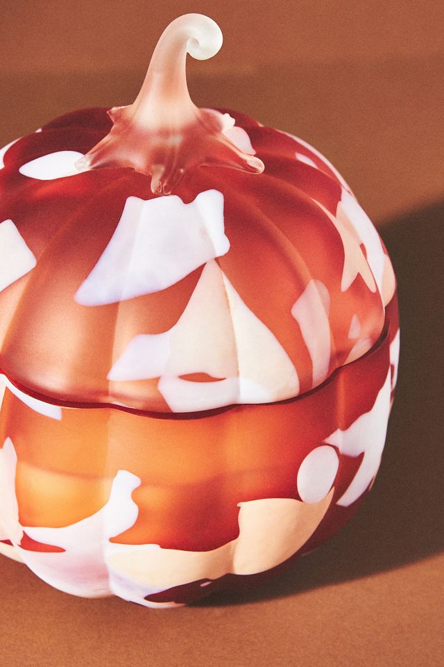 Cheena Harvest Gourmand Pumpkin & Sweet Vanilla Glass Pumpkin Candle #1