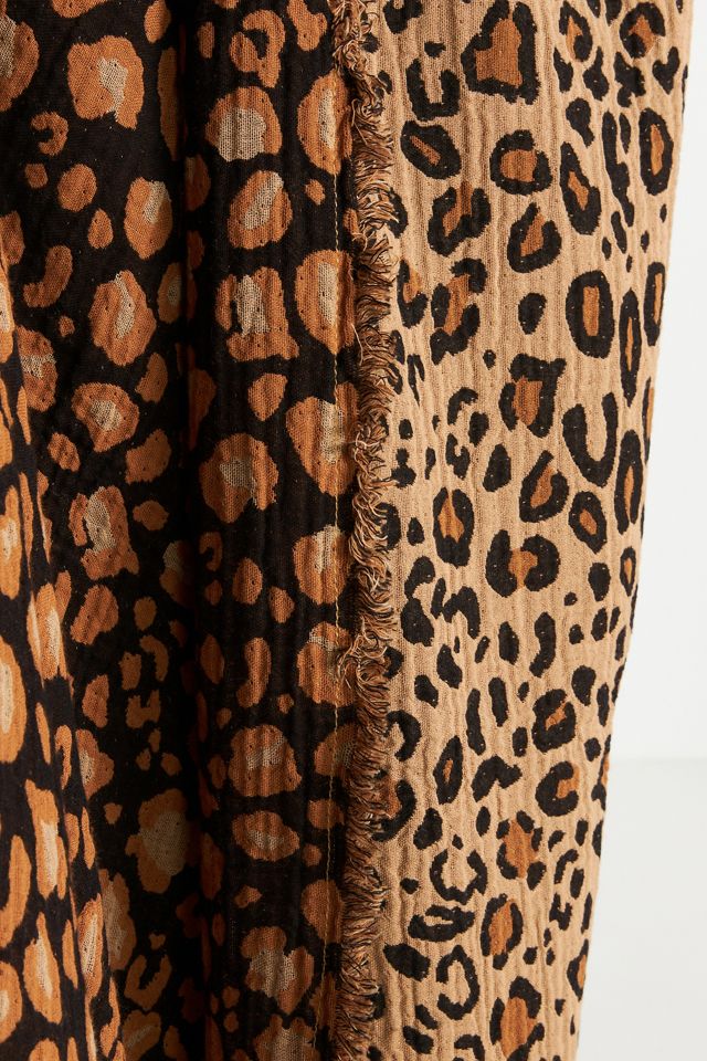 Leopard Jacquard Throw Blanket #1