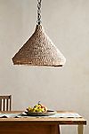 Wood Beaded Chandelier, Conical #2