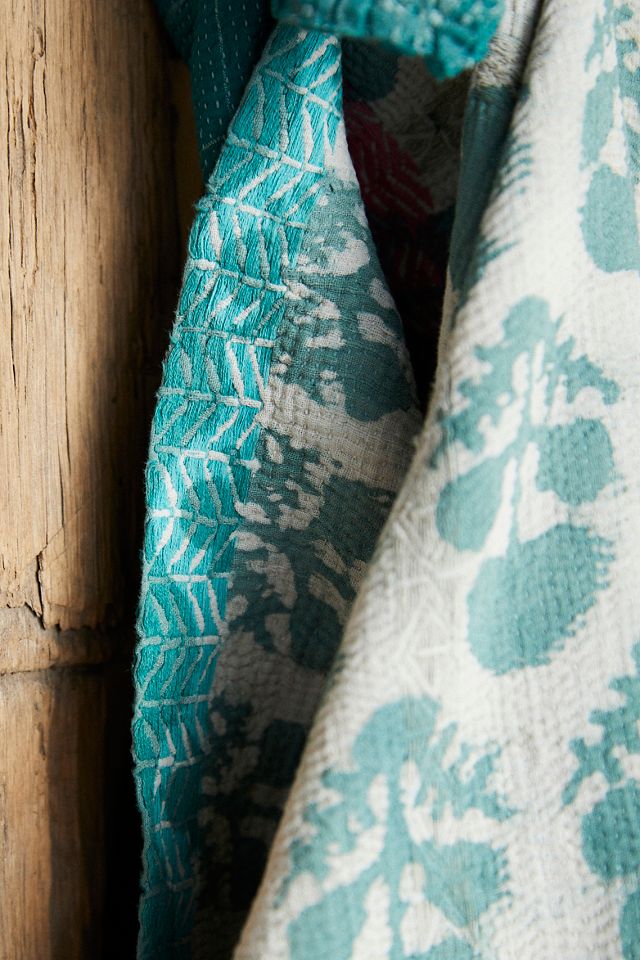 Recycled Sari Kantha Throw #2