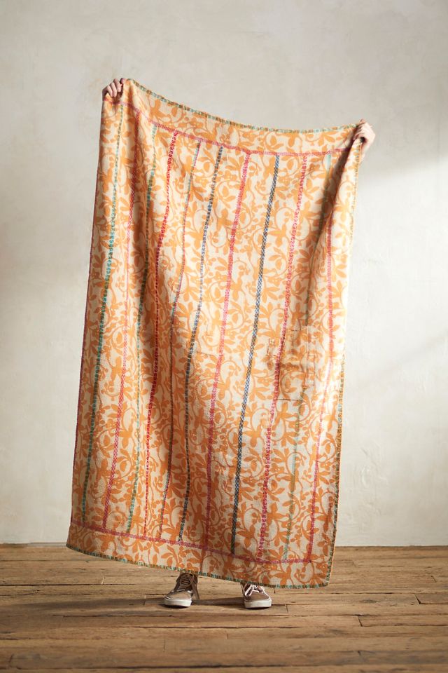 Recycled Sari Kantha Throw #1