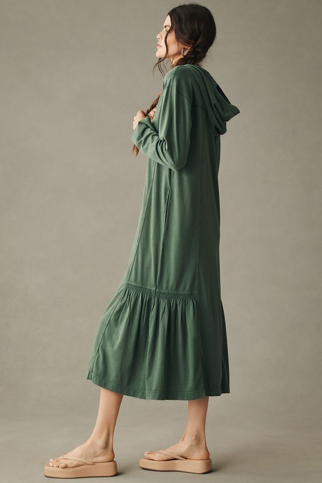 Daily Practice by Anthropologie Long-Sleeve Hooded Midi Dress #2