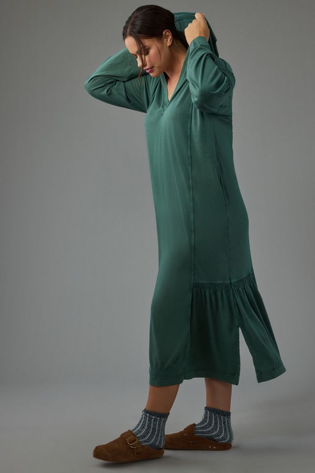 Daily Practice by Anthropologie Long-Sleeve Hooded Midi Dress #5