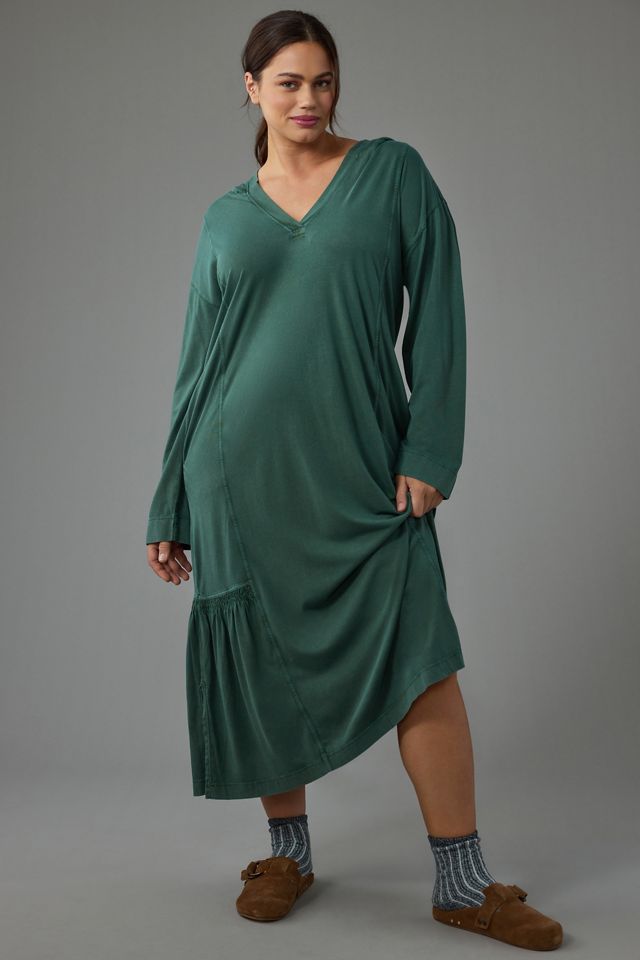 Daily Practice by Anthropologie Long-Sleeve Hooded Midi Dress #4
