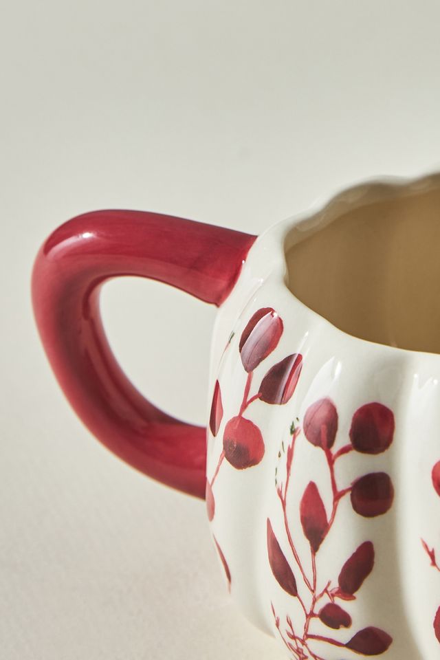 Floral Pumpkin Mug #2