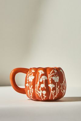 Floral Pumpkin Mug
