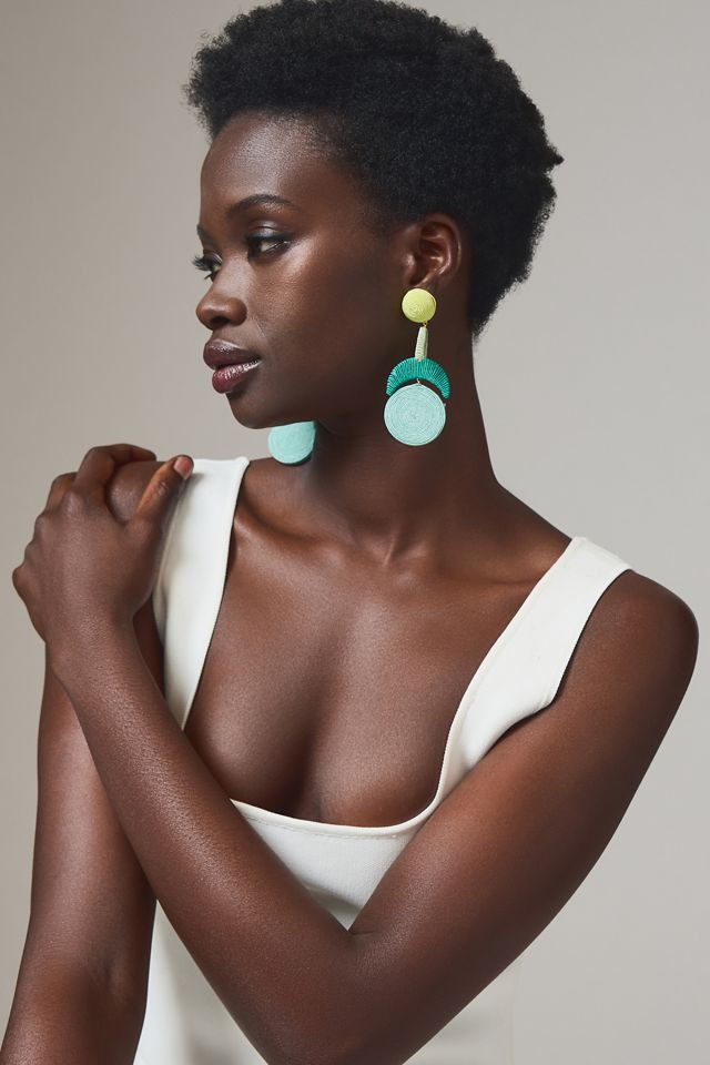 Raffia Tiered Drop Earrings #1