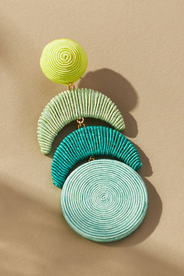 Raffia Tiered Drop Earrings #3