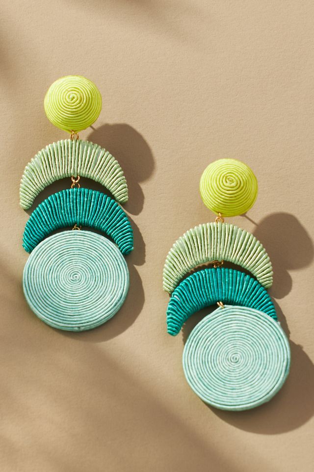 Raffia Tiered Drop Earrings #2